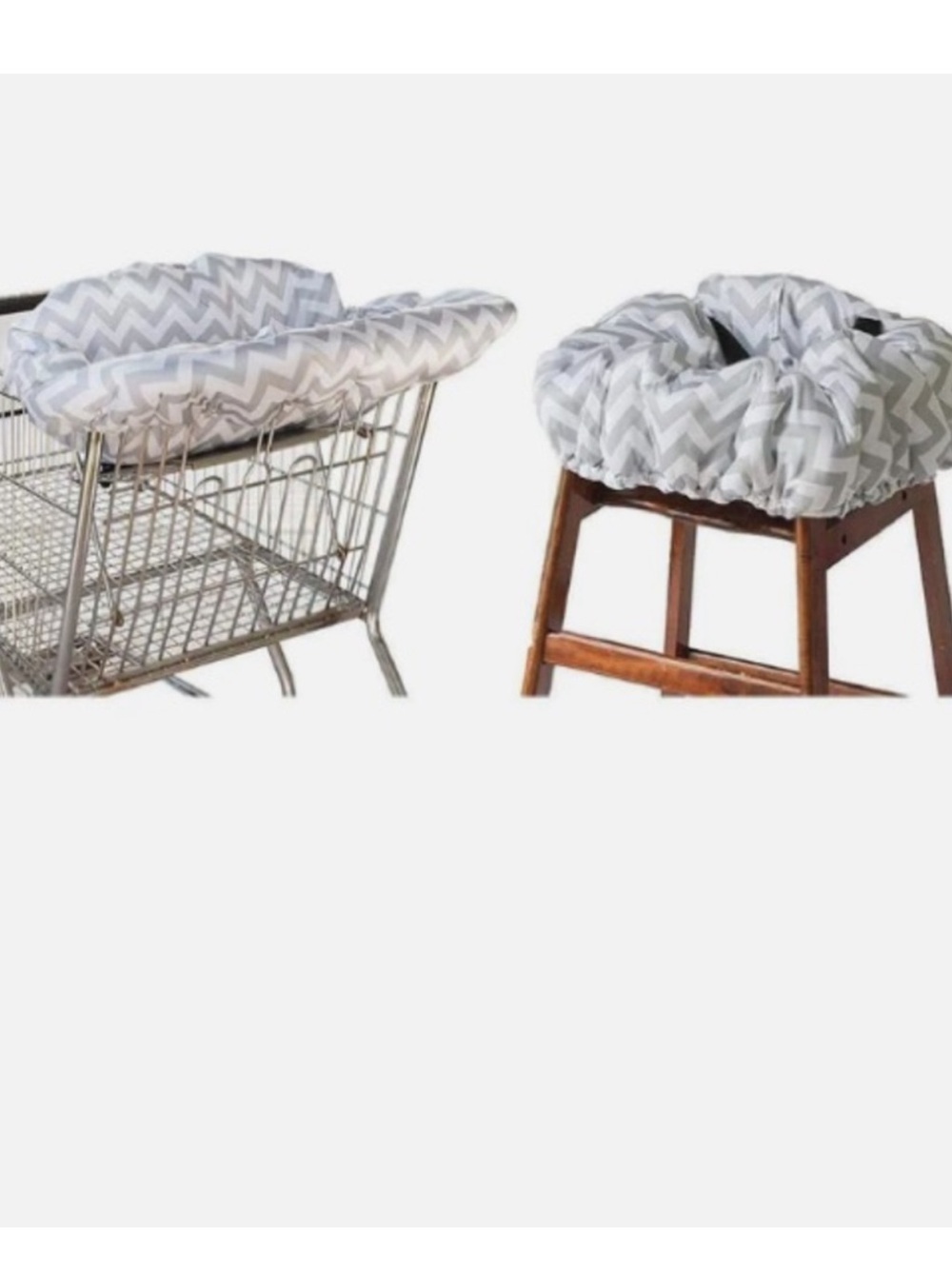 Itzy Ritzy Gray Chevron Shopping Cart & High Chair Set